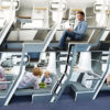 これらの新しい二階建ての飛行機の座席は、飛行中に乗客が横になることができます。